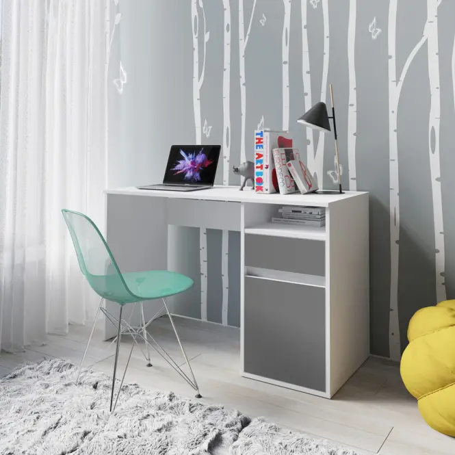 Íróasztal Billa 1d1sz 60 Nfsc B Fehér/Grafit