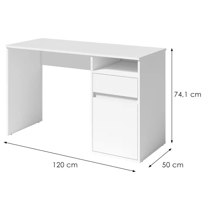 Íróasztal Billa 1d1sz 60 Nfsc B Fehér