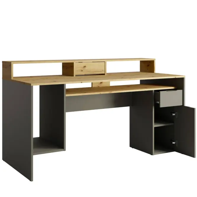 Íróasztal 1d1sz 60 Nfsc B Grafit Rex,3