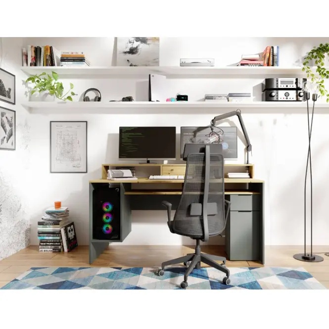 Íróasztal 1d1sz 60 Nfsc B Grafit Rex,7