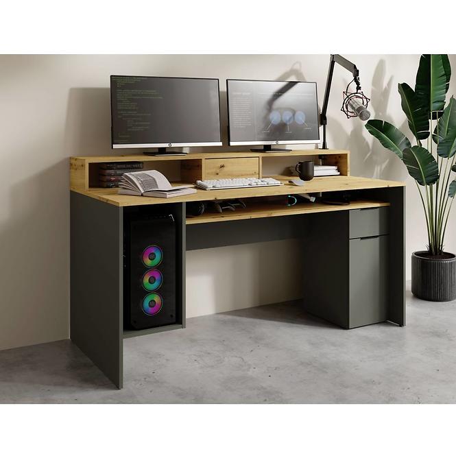 Íróasztal 1d1sz 60 Nfsc B Grafit Rex