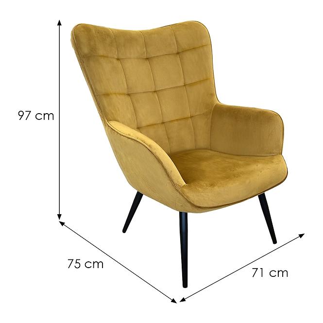 Fotel Jet WX-2931-1T Yellow Velvet 20