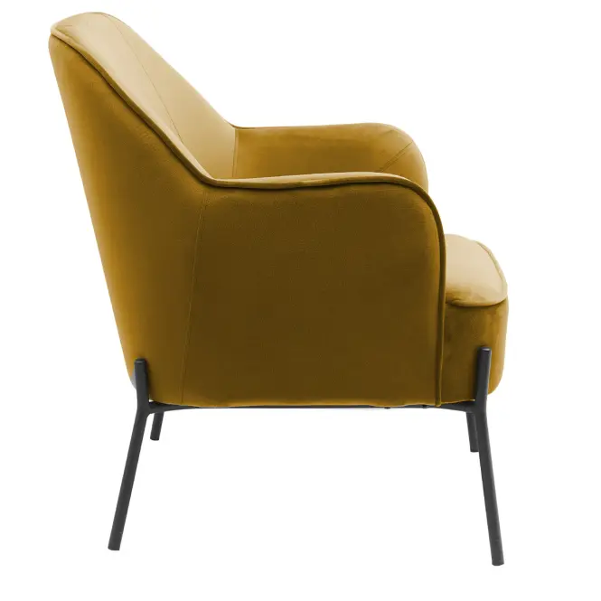 Fotel Bob WX-2924 Yellow Velvet 20,3