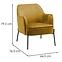 Fotel Bob WX-2924 Yellow Velvet 20,6