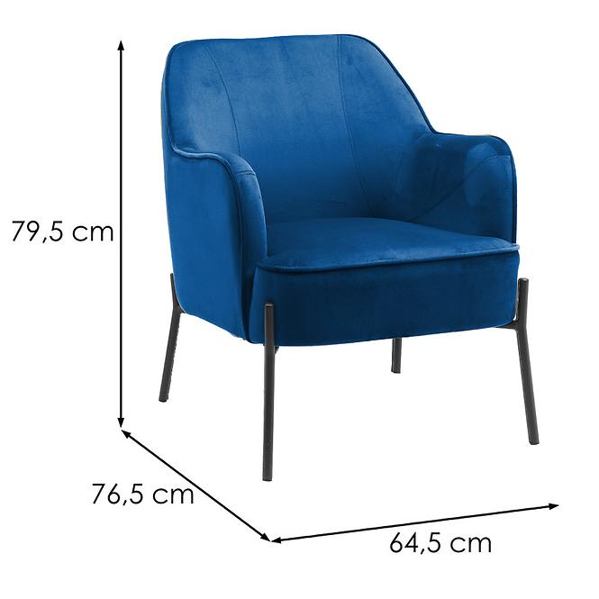 Fotel Bob WX-2924 Blue Velvet 16