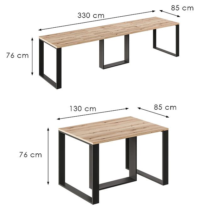 Kinyitható asztalok Borys Max 330 tölgy evoke