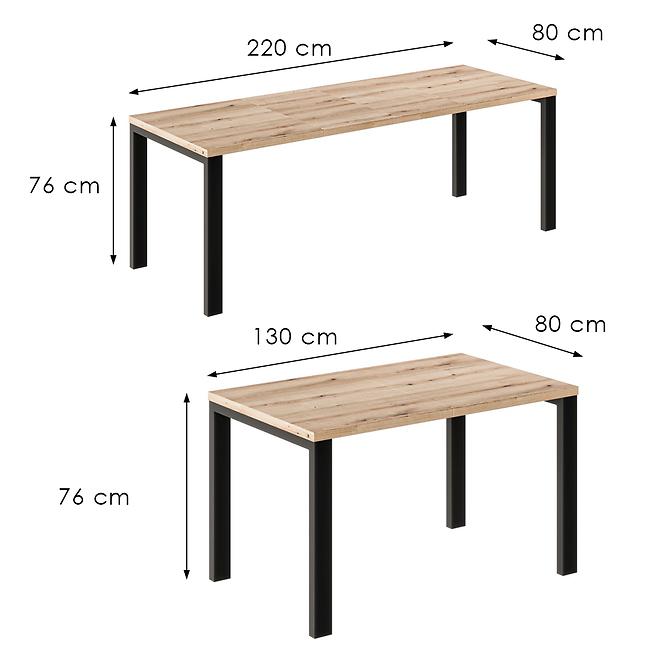 Kinyitható asztalok Garant-220 tölgy evoke,3