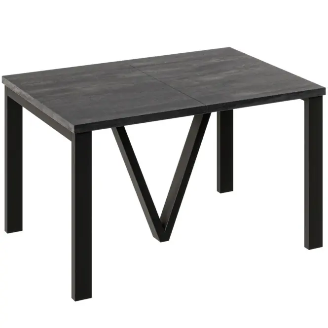 Kinyitható asztalok 130-405 cm Titan fekete beton,2