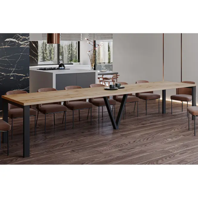 Kinyitható asztalok 130-405 cm Titan tölgy evoke