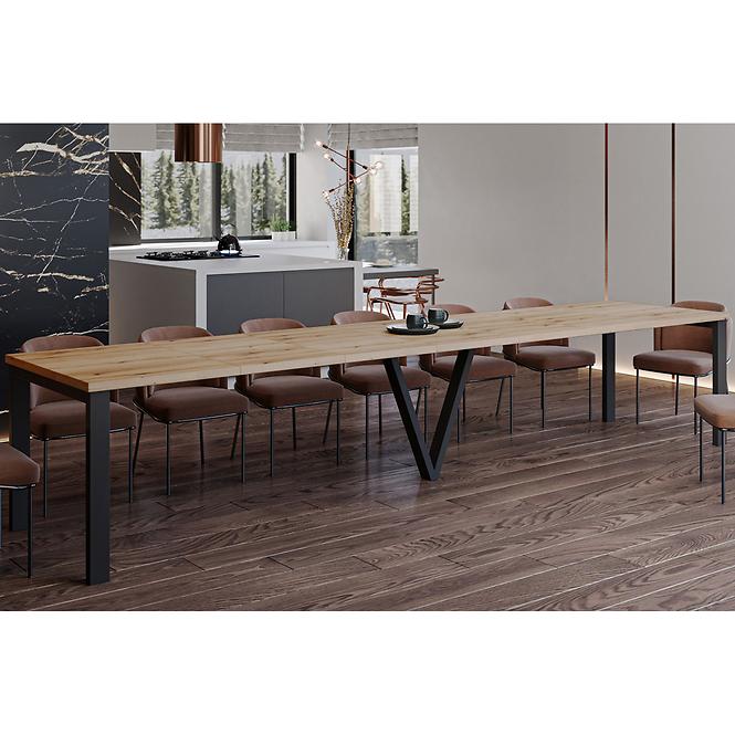 Kinyitható asztalok 130-405 cm Titan tölgy evoke