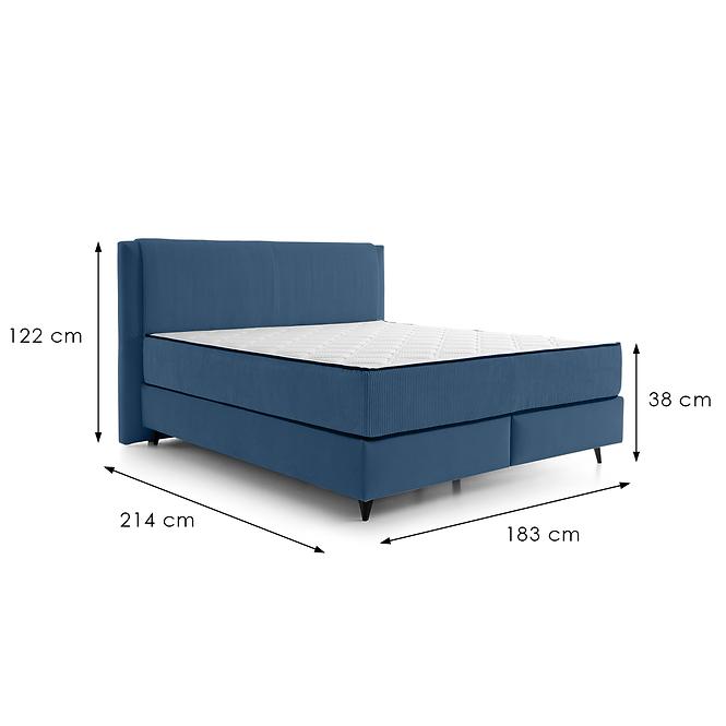 Ágy Alice 160/200 Poso5/Kronos 5 sötétkék + matrac