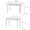 Asztal  Rozkładany Neo 120/160x70 Fehér,2