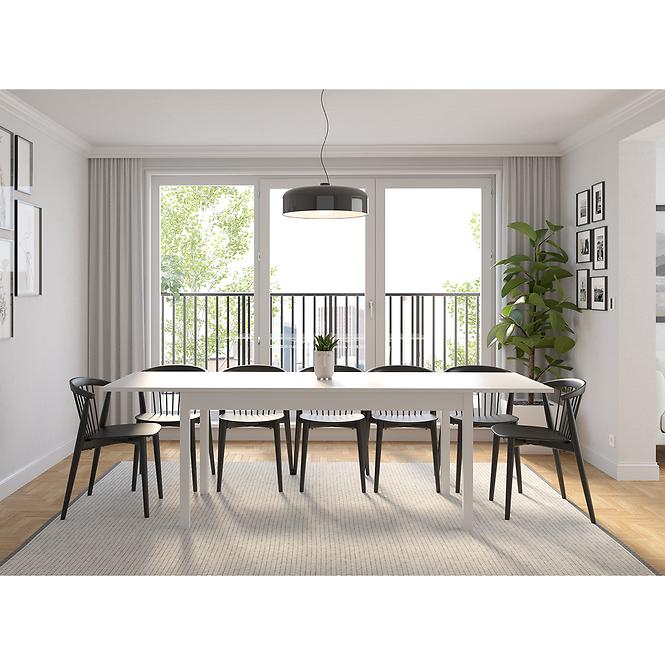 Asztal  Rozkładany Sendi 160/240x80 Fehér