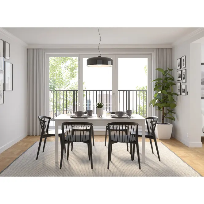 Kihúzható asztal Sendi 160/240x80 Fehér,3