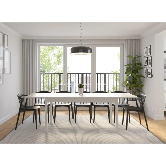 Kihúzható asztal Sendi 160/240x80 Fehér