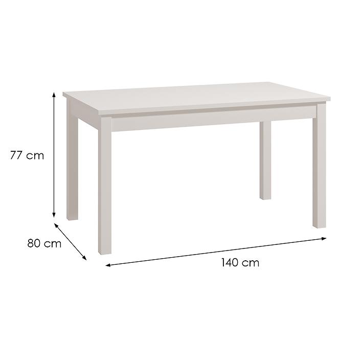 Asztal  Narvik 140x80 Fehér 11013587
