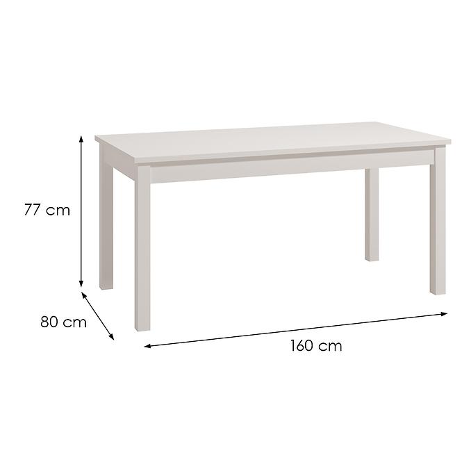 Asztal  Narvik 160x80 Fehér 11013591