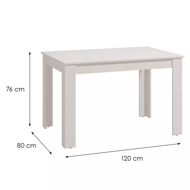 Asztal  Hamar 120x80 Fehér 11013844,2