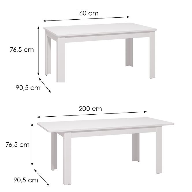 Asztal  Jersey Fehér 11012317,2