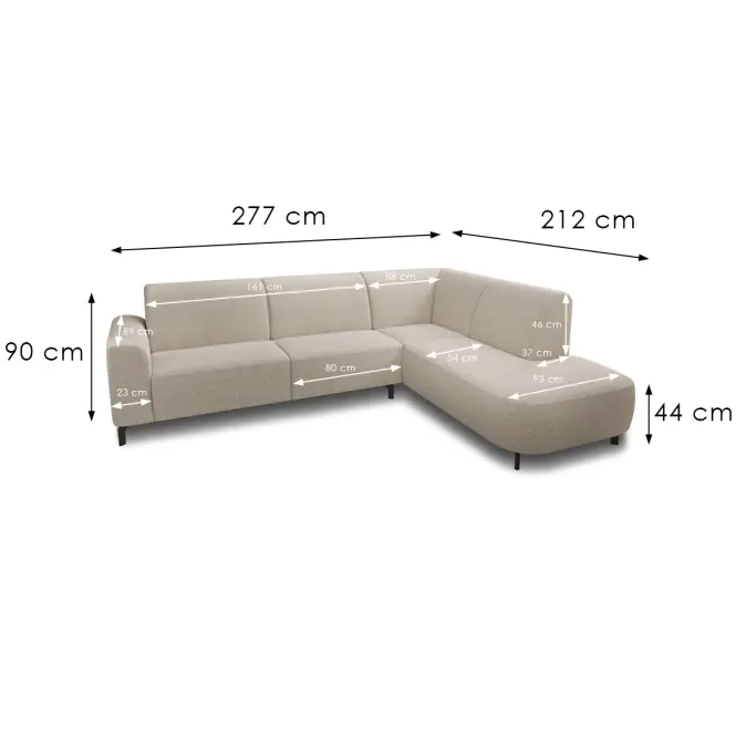 Sarokgarnitúra szett Imperio U B+2+Longue Eclipse 5