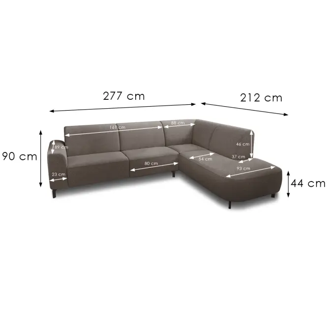 Sarokgarnitúra szett Imperio U B+2+Longue Eclipse 7