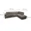 Sarokgarnitúra szett Imperio U B+2+Longue Eclipse 7,3