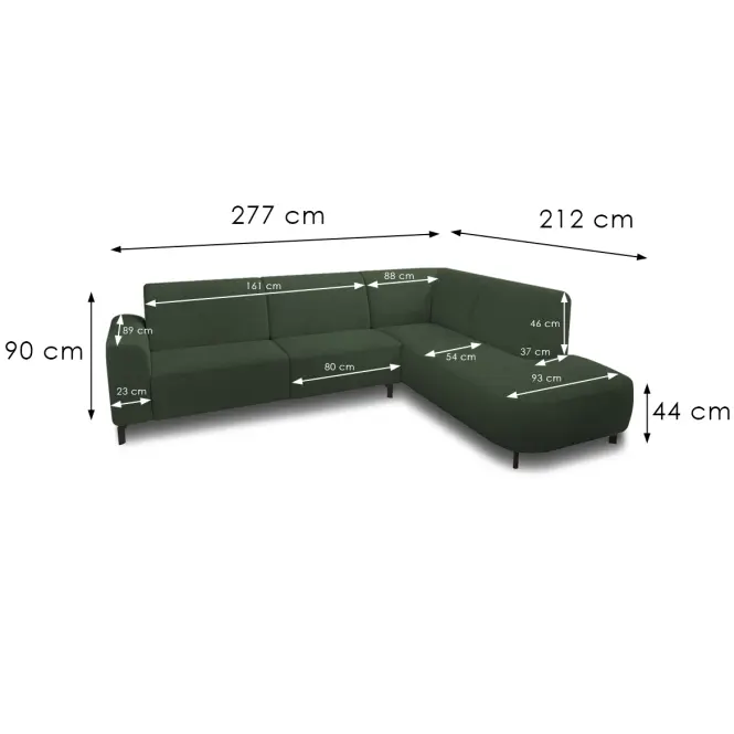 Sarokgarnitúra szett Imperio U B+2+Longue Eclipse 16