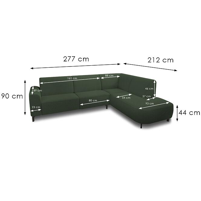 Sarokgarnitúra szett Imperio U B+2+Longue Eclipse 16
