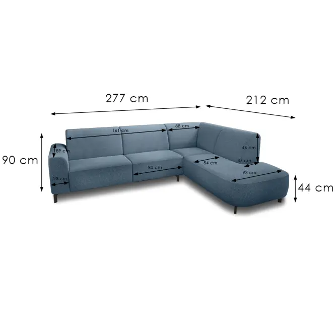 Sarokgarnitúra szett Imperio U B+2+Longue Eclipse 19