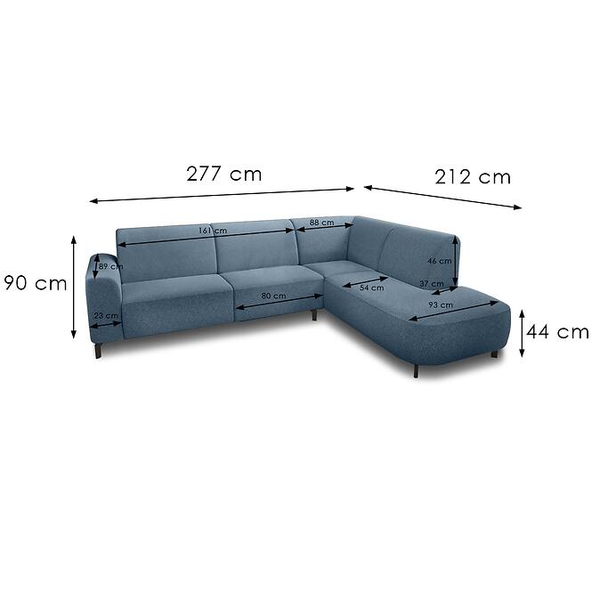 Sarokgarnitúra szett Imperio U B+2+Longue Eclipse 19,3