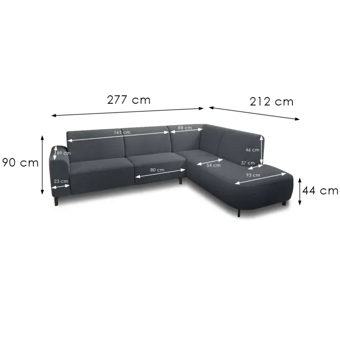 Sarokgarnitúra szett Imperio U B+2+Longue Eclipse 25