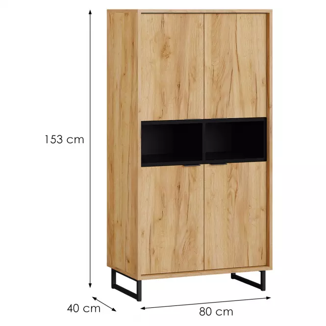 Regál Konor 80 D.Craft Aranysárga,2