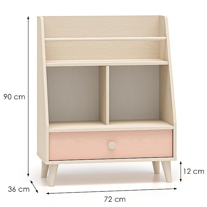 Regál Mevel 09 Sivatagi homok/Millenial Pink,2