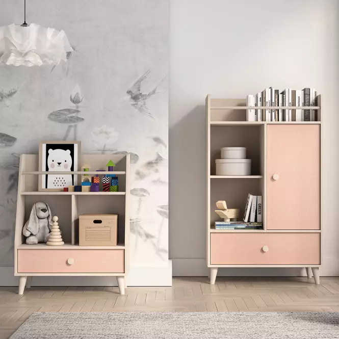 Regál Mevel 09 Sivatagi homok/Millenial Pink,6