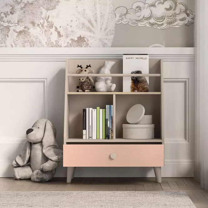 Regál Mevel 09 Sivatagi homok/Millenial Pink