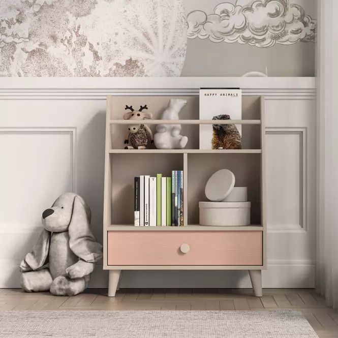Regál Mevel 09 Sivatagi homok/Millenial Pink,9