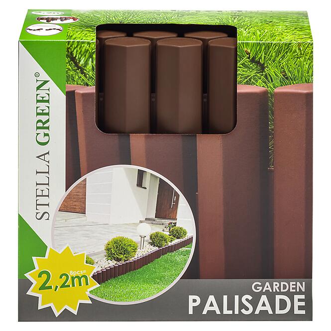 Kerti palánk PA22 (8 darabos készlet) Stella Green barna