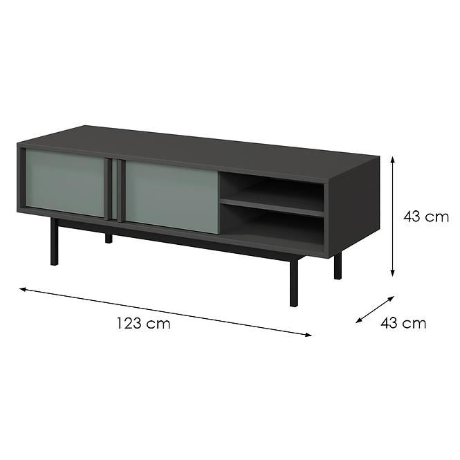Szekrény RTV 120 Alsy 10 Aloé/Antracit,4