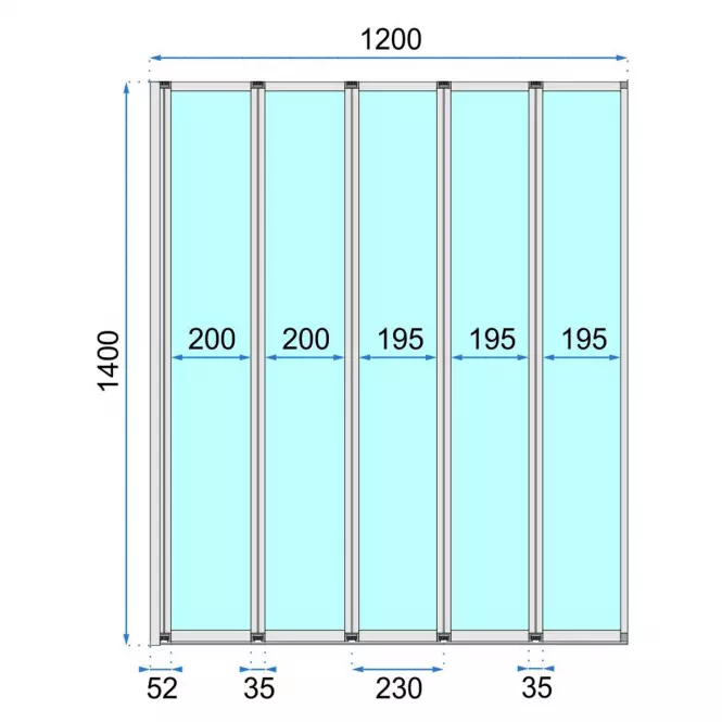Kád üveglap Idea 120x140 króm,2