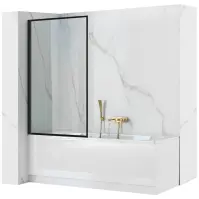 Kád üveglap Lagos mozgatható 80x140 black