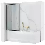 Kád üveglap Lagos fix rögzített 70x140 black