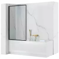 Kád üveglap Lagos fix rögzített 70x140 black