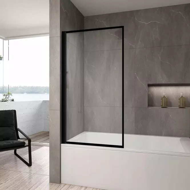 Kád üveglap Lagos fix rögzített 70x140 black
