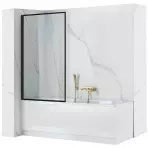 Kád üveglap Lagos fix rögzített 80x140 black