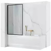 Kád üveglap Lagos fix rögzített 80x140 black