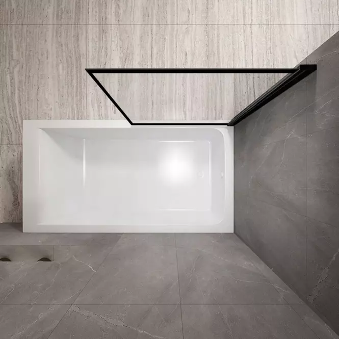 Kád üveglap Lagos fix rögzített 80x140 black