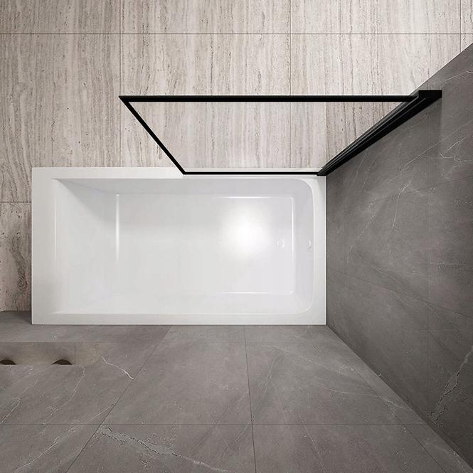 Kád üveglap Lagos fix rögzített 80x140 black