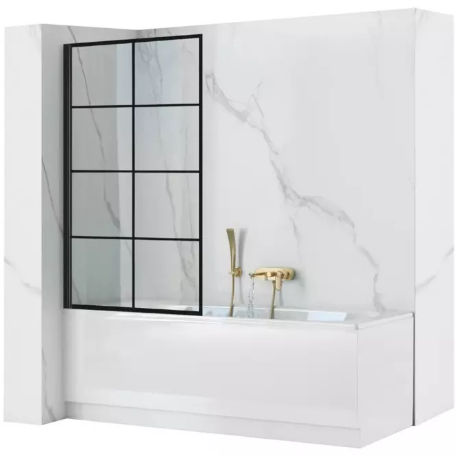 Kád üveglap Lagos-1 fix rögzített 70x140 black