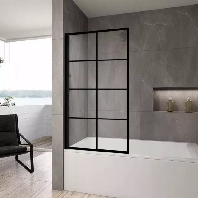 Kád üveglap Lagos-1 fix rögzített 70x140 black