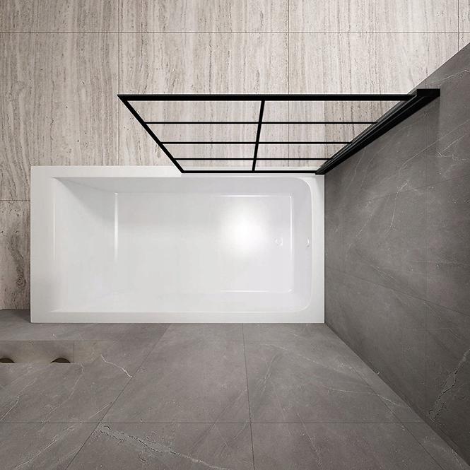 Kád üveglap Lagos-1 fix rögzített 70x140 black